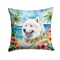 Edge Collections - 14" X 14" - Multicolor - Samoyed Luau Throw Pillow Machine - 1 Piece